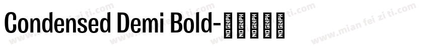 Condensed Demi Bold字体转换